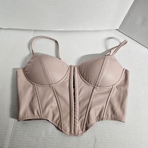 Windsor faux leather crop top